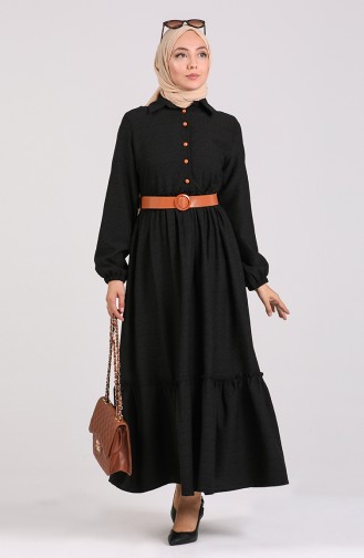 Robe Hijab Noir 4329-01