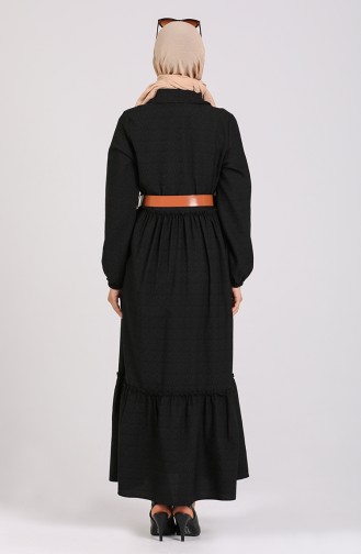 Belted Dress 4329-01 Black 4329-01