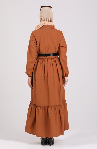 Tan Hijab Dress 4329-04