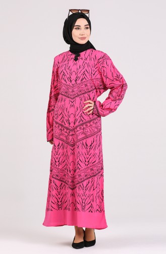 Fuchsia Hijab Kleider 4444-06