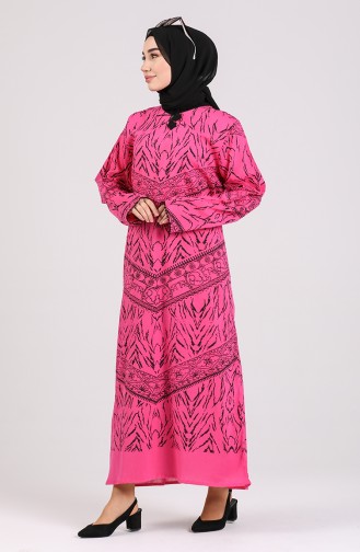 Fuchsia Hijab Kleider 4444-06