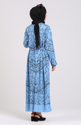 Indigo Hijab Dress 4444-06