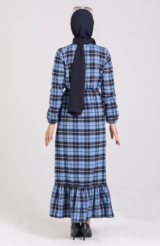 Pleated Skirt Dress 0385-02 Blue 0385-02