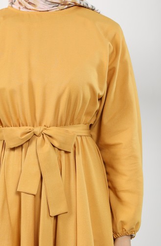 فستان أصفر خردل 5177-01