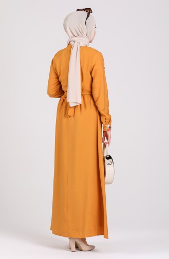 Mustard Hijab Dress 8067-01