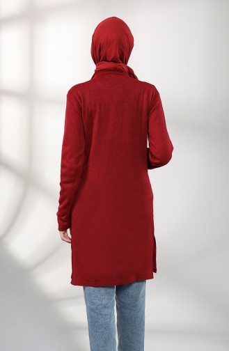 Triko Pullu Tunik 55222C-04 Bordo