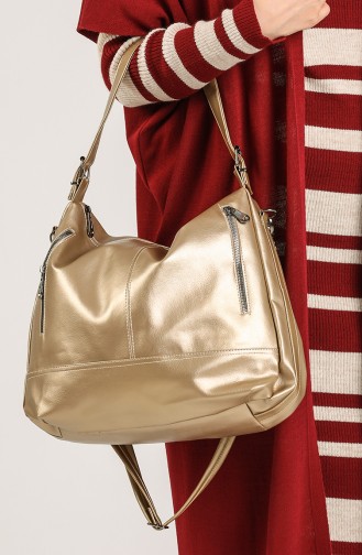 Gold Colour Shoulder Bag 1000-09