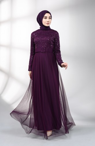 Zwetschge Hijab-Abendkleider 5353-04