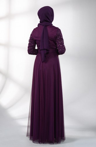 Zwetschge Hijab-Abendkleider 5353-04