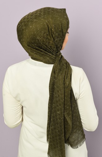 Elt Lüks Nopeli Koton Şal 2510A-05 Haki