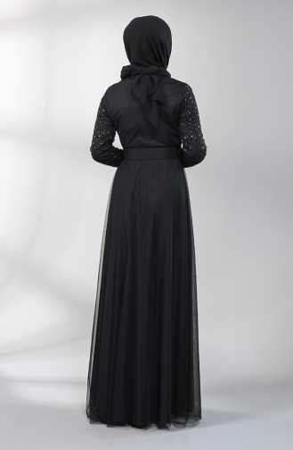 Schwarz Hijab-Abendkleider 5353-05