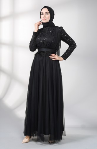 Black İslamitische Avondjurk 5357-04