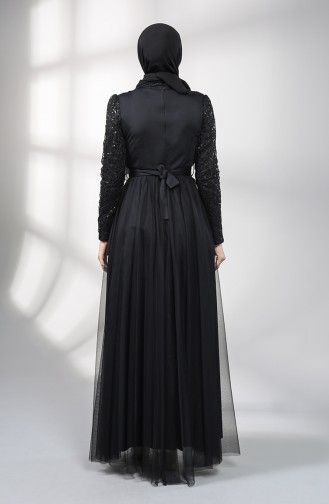 Habillé Hijab Noir 5357-04