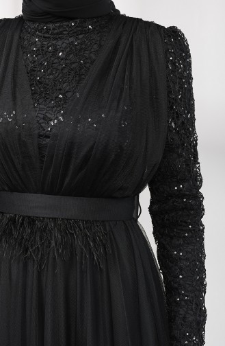 Habillé Hijab Noir 5357-04