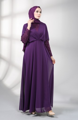 Purple İslamitische Avondjurk 5399-01