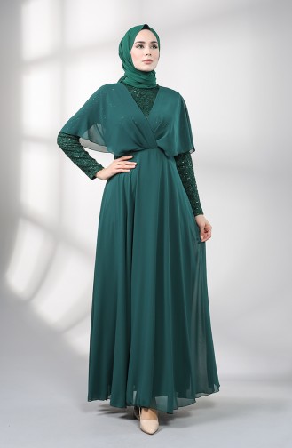 Habillé Hijab Vert emeraude 5399-05