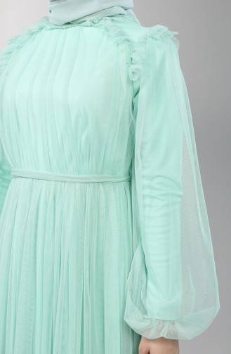 Mint green İslamitische Avondjurk 5400-06