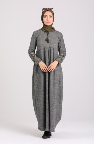 فستان رمادي 0386-03