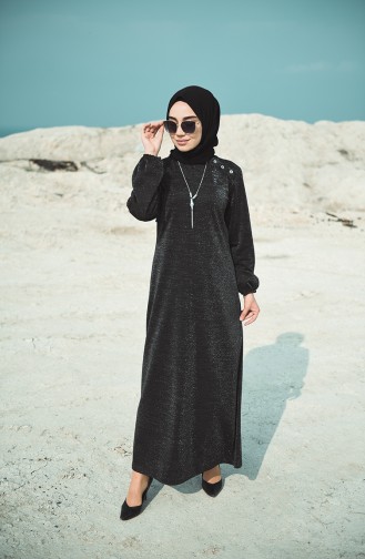 Black İslamitische Jurk 1001-01