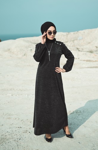 Black İslamitische Jurk 1001-01