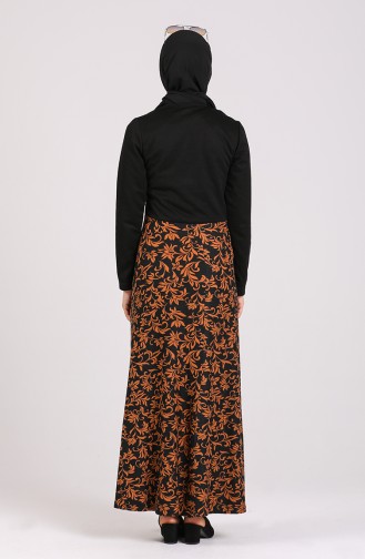 Schwarz Hijab Kleider 0063-02