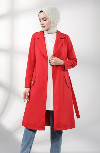 Red Trench Coats Models 1236-07