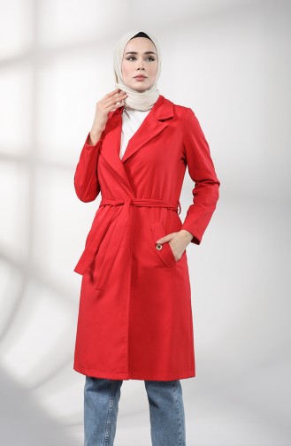 Red Trench Coats Models 1236-07