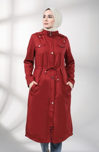 Claret Red Trenchcoat 1259-08