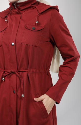 Claret Red Trenchcoat 1259-08