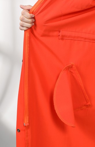 Orange Trench Coats Models 1259-09