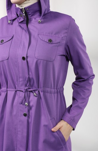 Purple Trench Coats Models 1259-10