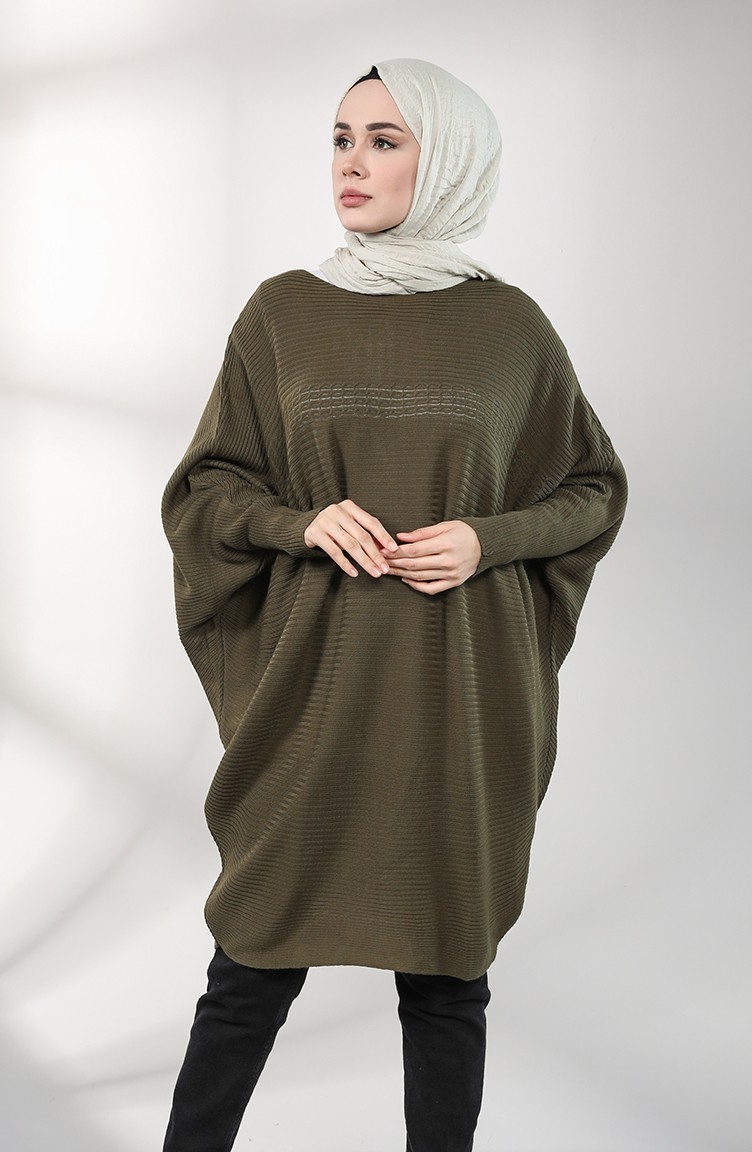 Yarasa Kol Kislik Tunik 1480 02 Haki Sefamerve