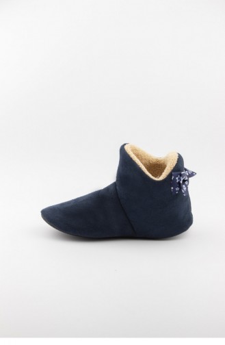 Chaussons Pour Femme Bleu Marine 3581.MM LACIVERT