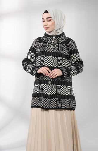 Schwarz Strickjacke 4212-04