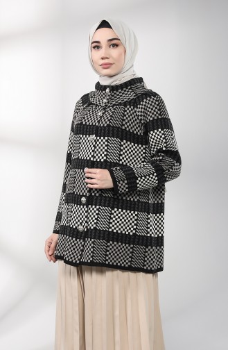 Schwarz Strickjacke 4212-04