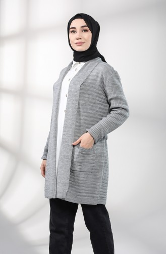 Grau Strickjacke 4292-03