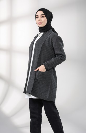 Rauchgrau Strickjacke 4292-06