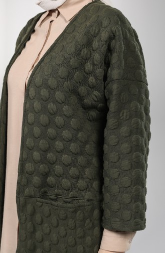 Khaki Strickjacke 1019-01