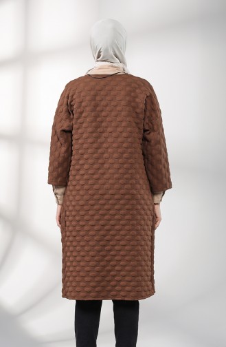 Embossed Patterned Pocket Tunic 1019-03 Tobacco 1019-03