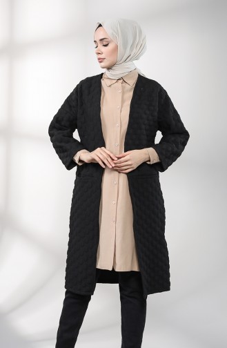 Schwarz Strickjacke 1019-04