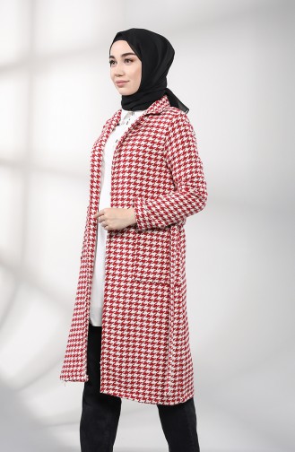 Kazayağı Desenli Kaban 5338-03 Bordo