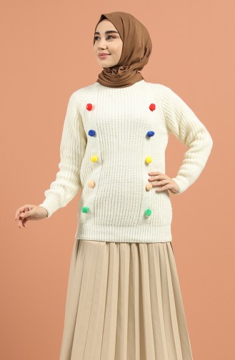 Ecru Sweater 1196-06