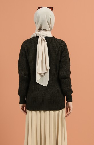 Dunkel Khaki Pullover 1196-08