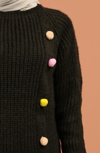 Dunkel Khaki Pullover 1196-08