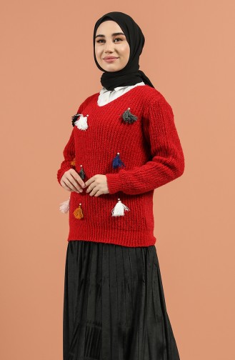 Rot Pullover 1198-04