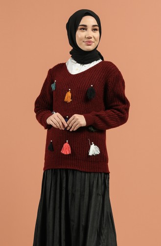 Claret Red Sweater 1198-07