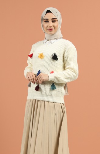 Ecru Sweater 1198-08