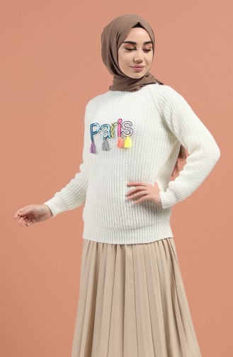 Ecru Sweater 1199A-01