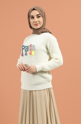 Ecru Sweater 1199A-01