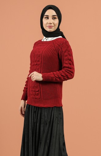 Weinrot Pullover 1221-02